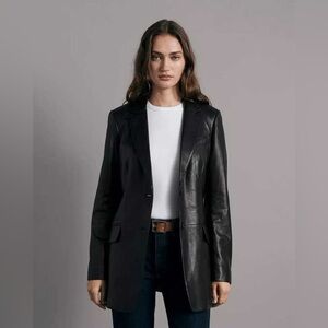 NWT $995 Rag Bone Charles Leather Blazer Oversized Blazer